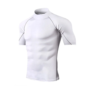 T-shirt de compression pour homme, à séchage rapide, manches courtes, décontracté, été, t-shirt de fitness, entraînement, course à pied, haut ajusté, tee-shirt, rashguard pour homme - Product Image 3