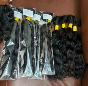 Extensions de cheveux humains naturels droits simples Raw Bulk Bundle pour le tissage de cheveux-Haute qualité Acheter maintenant! - Product Image 6