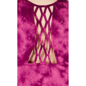 Ideology Top da donna Sweet Tart di piccole dimensioni con stampa tie-dye e schiena a rete, top per il tempo libero - Product Image 2