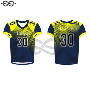 Último diseño sublimación personalización uniformes de fútbol juvenil para la venta Venta caliente sublimación fútbol americano Jersey personalizado - Product Image 2
