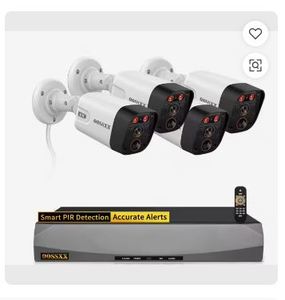 ระบบกล้องวงจรปิดภายนอกอาคาร 4K 8MP แบบใช้สาย IP พร้อมมุมมอง 130 องศา °   เครื่องบันทึกภาพ NVR มุมกว้าง 8 ช่อง - Product Image 1