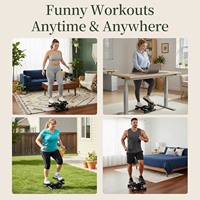 Mini stepper d'exercice pour la salle de sport, appareil de fitness aérobie pour la marche, machine ABS avec bande de résistance et coussin