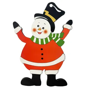 بابا نويل الخشبي ورجل الثلج الكريسماس مجموعة من ثلاث قطع