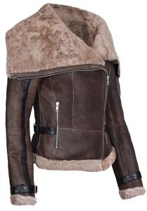 New Design Custom Made OEM Services Autumn Winter <b>Women's</b> Shearling Leather <b>Jacket</b> Waterproof POWER DRY Custom Colors Logo - Product Image 5