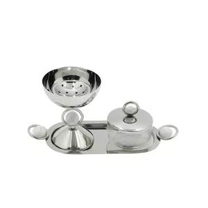 Ensemble de brûleur à bakhoor en nacre de luxe avec tasse en métal et pot de rangement, brûleur à encens arabe haut de gamme, cadeau de Ramadan et d'Eid - Product Image 4