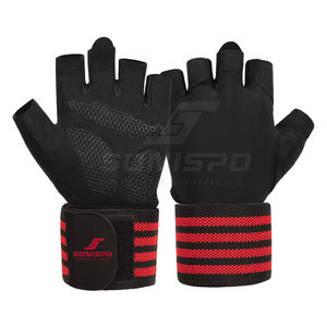 SONISPO <b>Half</b> Finger Gym Gloves With Adjustable Wrist Strap For Weight Lifting Breathable Non <b>Slip</b> Fitness Training Unisex - Product Image 6