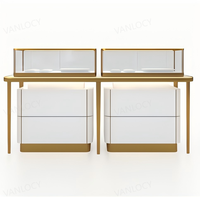 Vitrine de luxe LED personnalisée en usine pour la vente de bijoux Vitrine en verre de magasin Vitrine de magasin Meubles de bijouterie de centre commercial