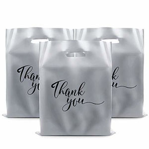 Bolsa de compras de plástico HDPE troquelado con logotipo impreso personalizado, barata - Product Image 2