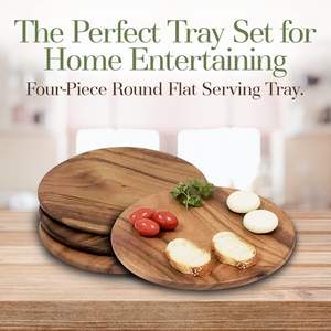 Platos Redondos de Madera Ecológicos de Lujo para Servir Charcutería, Regalos Empresariales, Fáciles de Limpiar, Vajilla - Venta al por Mayor - Product Image 6