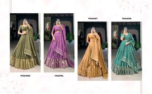 Wholesale Premium Traditional Chanderi <b>Lehenga</b> Choli Special Floral Design for Winter Weddings and Parties <b>Cheap</b> Deal in Bulk - Product Image 2