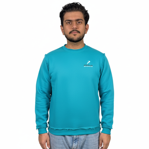 เสื้อสเวตเชิ้ตผ้าฝ้ายผสมโพลีเอสเตอร์เนื้อนุ่ม สไตล์ลำลอง พิมพ์โลโก้ได้ คอกลม สีพื้น ย้อมสีพื้น เหมาะสำหรับฤดูหนาว - Product Image 1