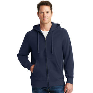 Hombres Loose Fit Bordado Patrón Unisex Hoodie Loose Thermal Zipper Up Hoodies - Product Image 1