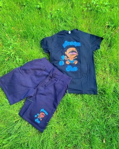 Streetwear avec impression personnalisée du logo, ensemble t-shirt et short décontractés pour homme, ensemble short et t-shirt à manches courtes pour entraînement, deux pièces - Product Image 6