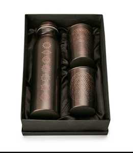 High Quality Pure Meena <b>Printed</b> Copper Water Bottle in Different Styles with Premium Packaging Made in India - Product Image 1