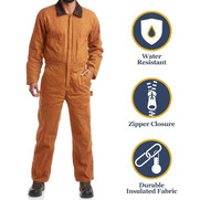 Overoles de Trabajo Impermeables de Alta Visibilidad para Hombre de QUICK WAY INDUSTRIES, Overol de Manga Larga con Aislamiento, Certificado Oeko-Tex