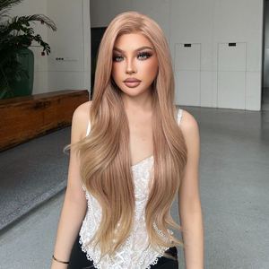 Rosie-DWY Light Brown Synthetic <b>Wig</b> 136 Lace Front Free Part Wavy Tresses Wavy Tresses Synthetic <b>Wig</b> - Product Image 2