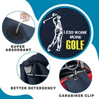 Serviette de golf personnalisée avec clip, serviette de golf en microfibre, séchage rapide, absorbante, serviette de sport pour sacs de clubs de golf, entraînement en plein air