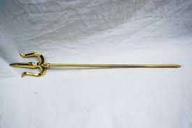 ตรีศูลทองเหลือง งานศิลปะอาร์ตเดโค ดีไซน์อุตสาหกรรม ของตกแต่งทางจิตวิญญาณ วาสตุ ของตกแต่งงานแต่งงาน สำหรับบ้าน ห้องบูชา วัด ของตกแต่งแขวน - Product Image 2