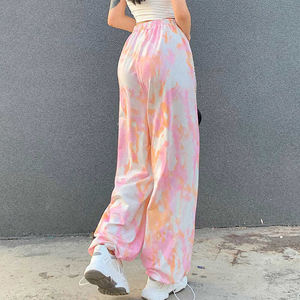 Pantalon de survêtement ample en coton pour hommes, pantalon de survêtement de sport à taille élastique, cordon de serrage, soie, polaire, logo, streetwear, nouvelle mode - Product Image 2