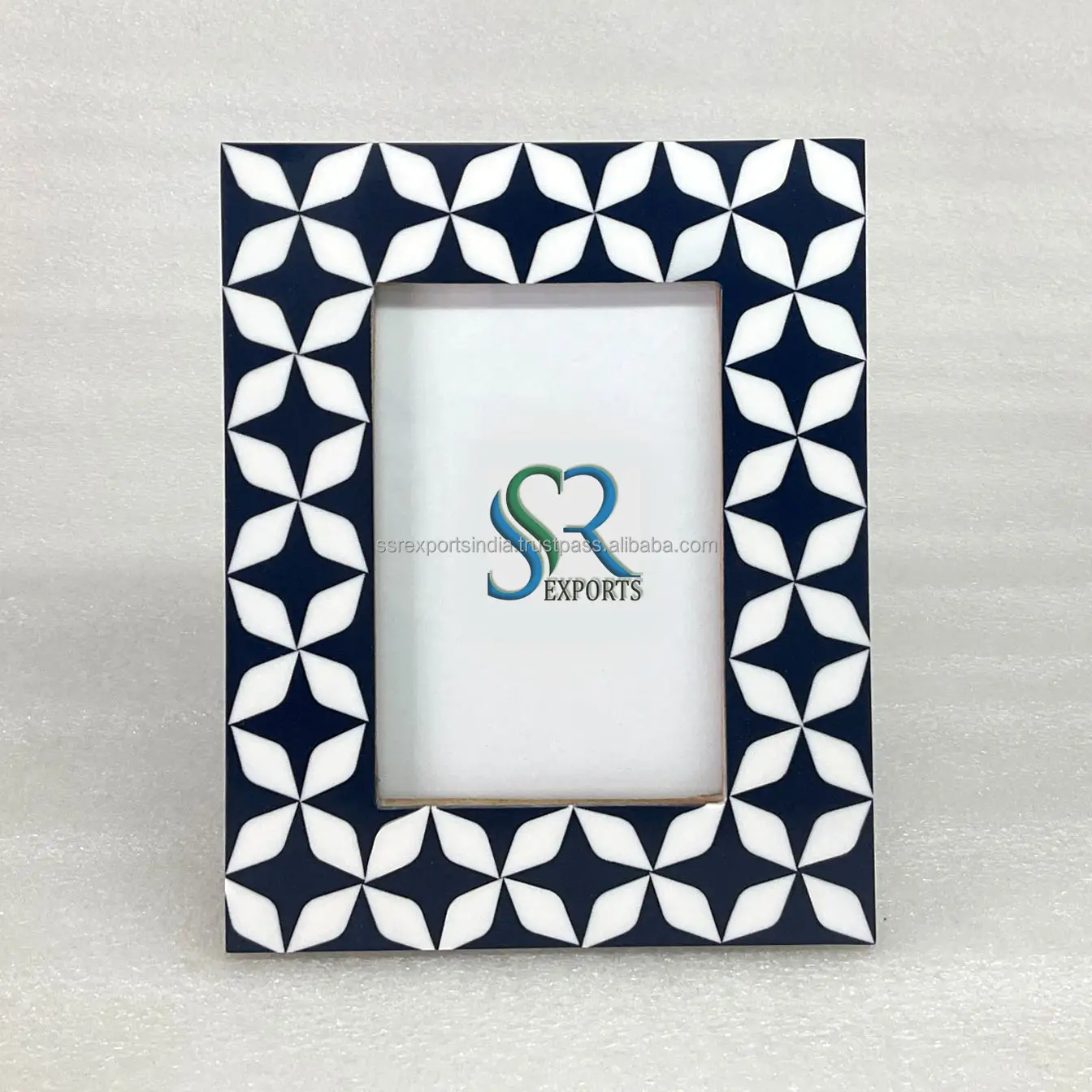 Top Quality Indian Handmade Inlay Resin Picture Photo Frame For Home Hotel Decorative Bone Inlay Photo Frame