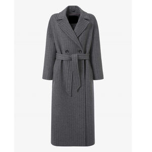 Abrigo de Gabardina Vintage para Mujer |   Gabardina Larga de Alta Calidad con Cinturón |   100% Lana |   Fabricante OEM/ODM Directo - Product Image 1