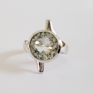 Shah Gems Women's Natural Green Amethyst <b>Ring</b> 925 Sterling <b>Silver</b> Fine Jewelry Gemstone <b>Ring</b> Everyday Wear <b>Set</b> - Product Image 1
