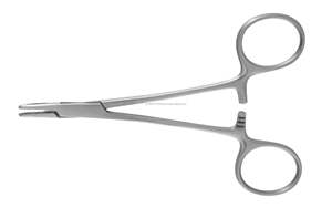 Portaagujas Dental Manual Medivolve MI-S-682 de 12.7cm con Mordazas Fenestradas y Dentadas, Autoclavable, Acero Inoxidable, CE ISO13485 - Product Image 4