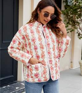 Chaqueta Corta Acolchada de Invierno de Manga Larga, Gruesa, con Cierre, Diseño de Abrigo Acolchado, Transpirable, Impermeable, Reversible - Product Image 4