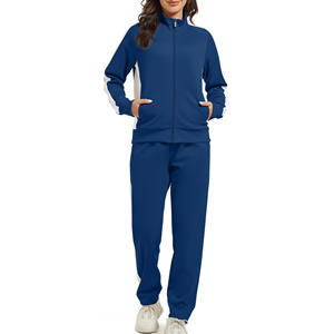 Dernier modèle de haute qualité Ensemble 2 pièces Survêtements d'hiver pour femmes adultes Survêtements pour femmes à motif solide - Product Image 4