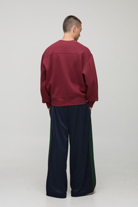 Sudadera Unisex de Gran Tamaño con Cuello Redondo de Color Granate, Jersey de Lana y Algodón de Peso Pesado, Ropa de Calle Holgada de Manga Larga, Sudaderas con Capucha para Invierno - Product Image 2