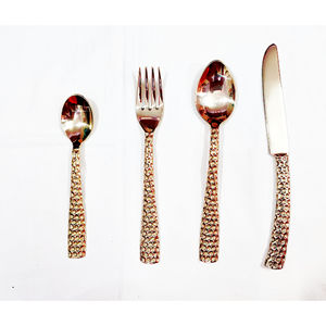 Juegos de cubiertos de acero inoxidable y Latón para restaurante y Hotel, diseño de piña, juegos de cubiertos de la mejor calidad para el hogar - Product Image 3