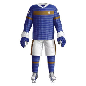 Uniforme de hockey sur glace 100% polyester Ensembles d'équipe personnalisés Maillot de sport de haute qualité avec logo personnalisé et design respirant - Product Image 4