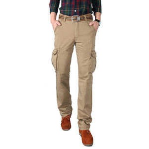 Otoño nueva moda superior OEM algodón Cargo pantalones de alta calidad ligero recto Casual pantalones Drop Shipping tamaño medio - Product Image 5