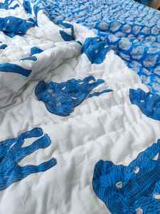 Couverture en coton Razai de taille Queen à imprimé animal, faite à la main en Inde, matelassée - Product Image 2