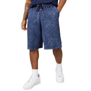 Wholesale Summer <b>Men</b> Acid Wash Set Shorts 100% Cotton <b>Fleece</b> Sweat Short Sets Custom Shorts and t <b>Shirt</b> Set for <b>Men</b> Best Price - Product Image 3