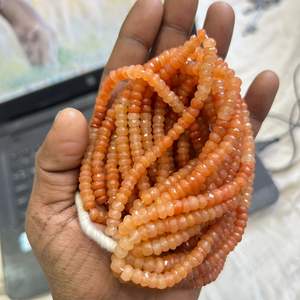 ซื้อลูกปัดธรรมชาติ Carnelian rondelle AAA Carnelian rondelle เรียบ - Product Image 3