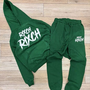 Vêtements d'hiver décontractés pour hommes, personnalisés en gros, 100% coton molletonné, teint en pièce, 400g, uni, broderie, délavage à l'acide - Product Image 1