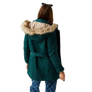 Veste Parka d'hiver pour femmes coupe ample coton épaissi fermeture éclair imperméable col à capuche respirant laine doublée polaire dernière - Product Image 2