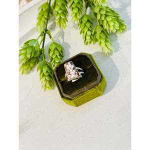 Bague style Southwest avec cheval sauvage et argent sterling, sertie de pierres naturelles, plaquée or rose, taille 7.5, idéale pour un cadeau - Product Image 4