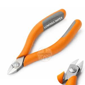 Cortador de Cabeza Ovalada de Precisión Weller Erem 2432E |   Alicates de Acero Inoxidable de 5 Pulgadas para Hacer Joyas con Mangos Ergonómicos Naranja y Negro - Product Image 2