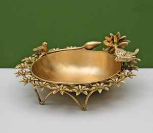 Mariposa de latón puro de calidad de exportación Urli decoración india tradicional hecha a mano artesanía de Metal fino latón indio tradicional - Product Image 3