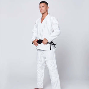 Uniforme de Jiu Jitsu Blanco, Kimono de Artes Marciales de Algodón Elástico Premium, Costuras Reforzadas, Conjuntos de Traje de Entrenamiento para Adultos Unisex - Product Image 1
