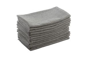 Ensemble durable de 12 pièces en coton recyclé à séchage rapide serviettes de cuisine tissées noir Chambrey carré de serviette pour les restaurants à la maison - Product Image 3