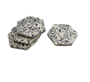 Les plus populaires Tapis et tampons de forme ronde en résine et terrazzo avec sous-verres personnalisés polis de haute qualité fournitures de cuisine napperons - Product Image 3