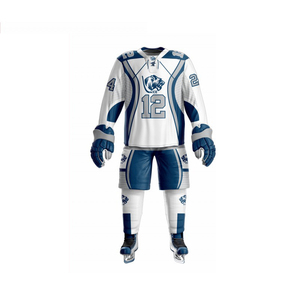 เสื้อเจอร์ซีย์และกางเกงทีมฮ็อกกี้น้ำแข็งพิมพ์ลายโลโก้ได้ตามต้องการ - Product Image 1