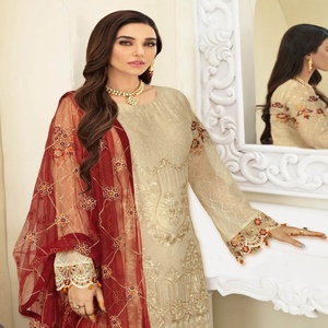 Ramsha NAYAB 3 vestidos de fiesta de gasa de lujo para adultos elegantes y hermosos trajes de boutique de 3 piezas - Product Image 3