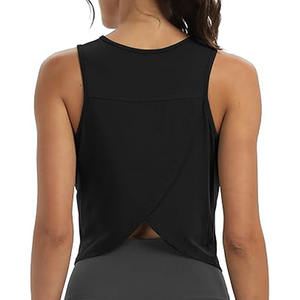 2025 OEM personnalisé dos ouvert sport débardeur pour les femmes respirant décontracté Fitness entraînement plaine haut d'entraînement - Product Image 2