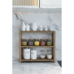 Ensemble de salle de bain Fida - Étagère à 2 niveaux + 3 niveaux en pin atlantique - Product Image 5