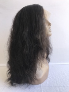 Mongol cutícula alineada 18 ''HD de encaje ondulado pelucas humano 100% sin procesar, venta al por mayor del templo indio Remy virginal humano humanos - Product Image 3
