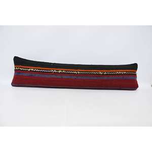 Coussin en laine patchwork multicolore Kilim Coussin décoratif tissé de luxe 12x48 pouces Feuilles vintage Portable pour la literie de canapé - Product Image 1